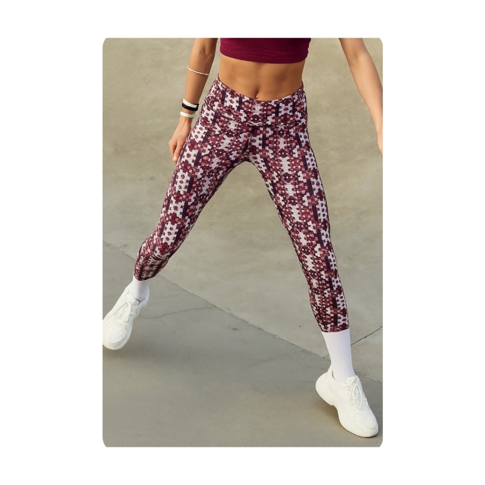 FP Movement Free People Ashford Lose Control Leggings Small Multicolor EUC